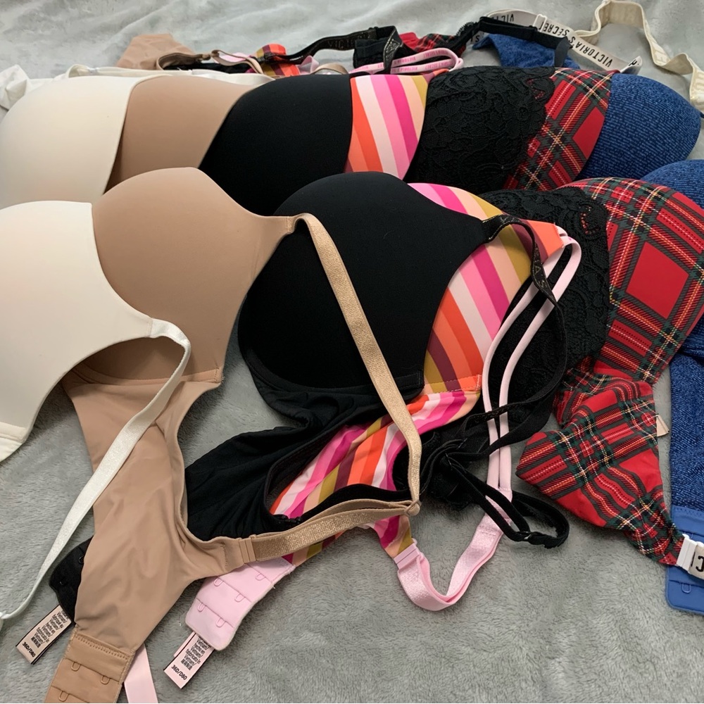 Victoria’s Secret bras. 36D